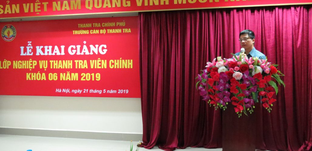 TS Trịnh Văn Toàn Phó Hiệu trưởng Trg CBTT phát biểu khai giảng khóa học