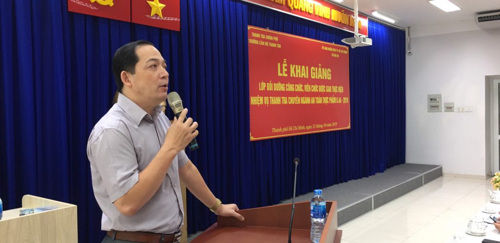 TS Nguyễn Huy Hoàng Phó HT nhà trg phát biểu tại Lễ Khai giảng