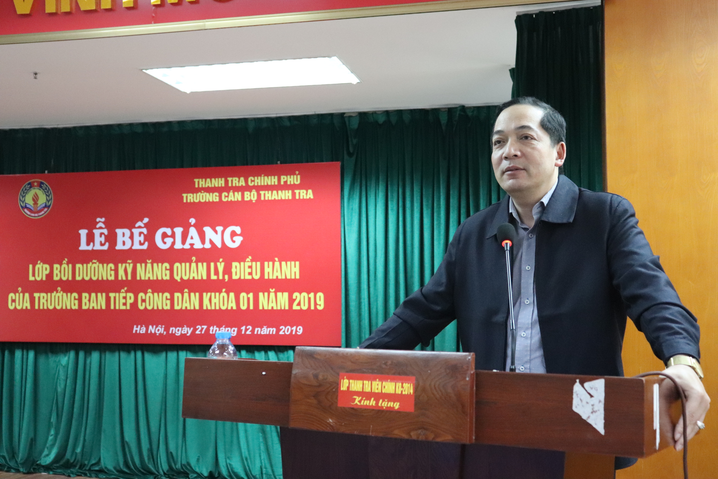 TS Nguyễn Huy Hoàng TTVCC Phó Hiệu trg CBTT phát biểu bế giảng khóa học
