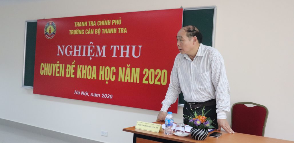 ThS Doãn Trung Thông chủ nhiệm chuyên đề báo cáo tại Hội đồng