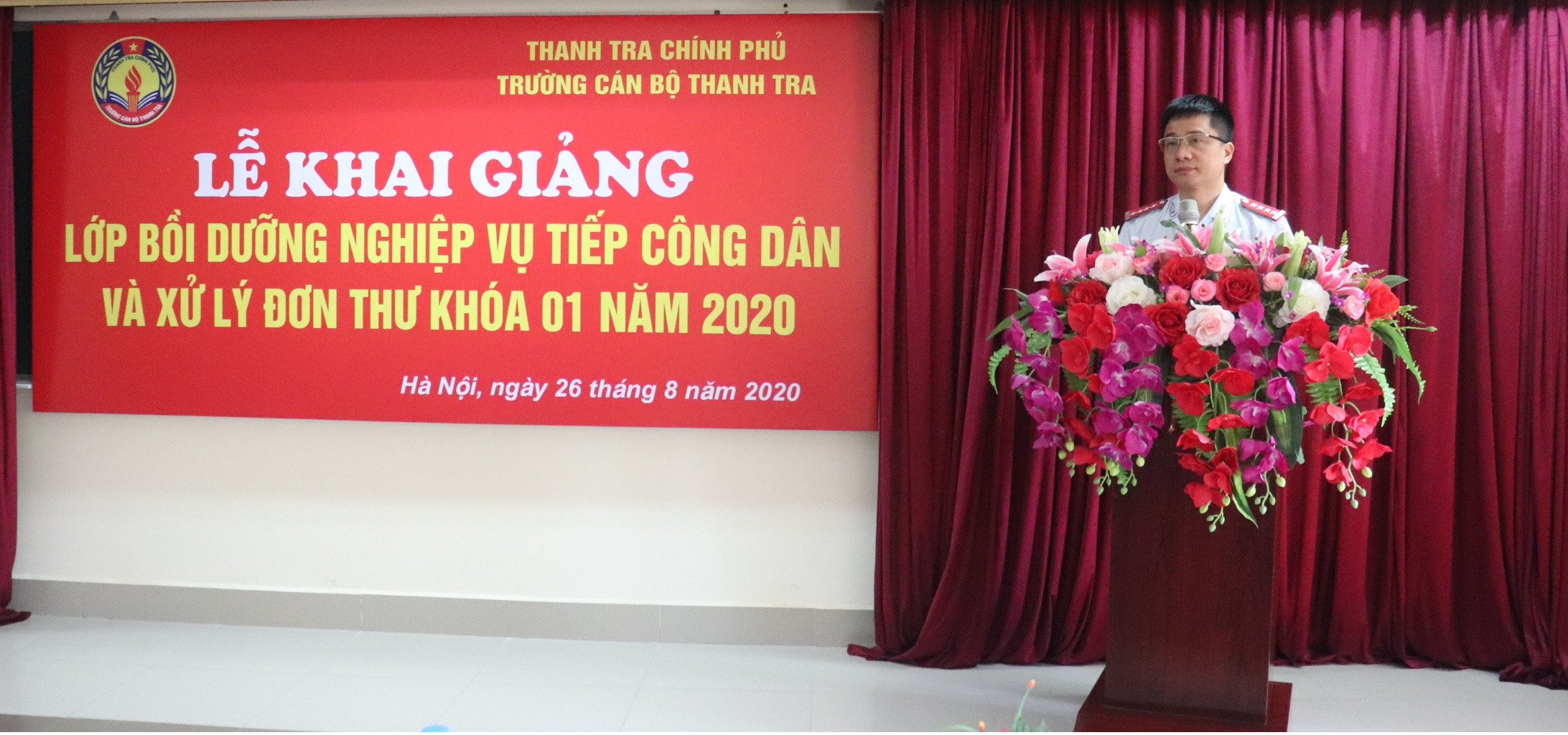 TS Trịnh Văn Toàn PHT Nhà trường phát biểu khai giảng khóa học