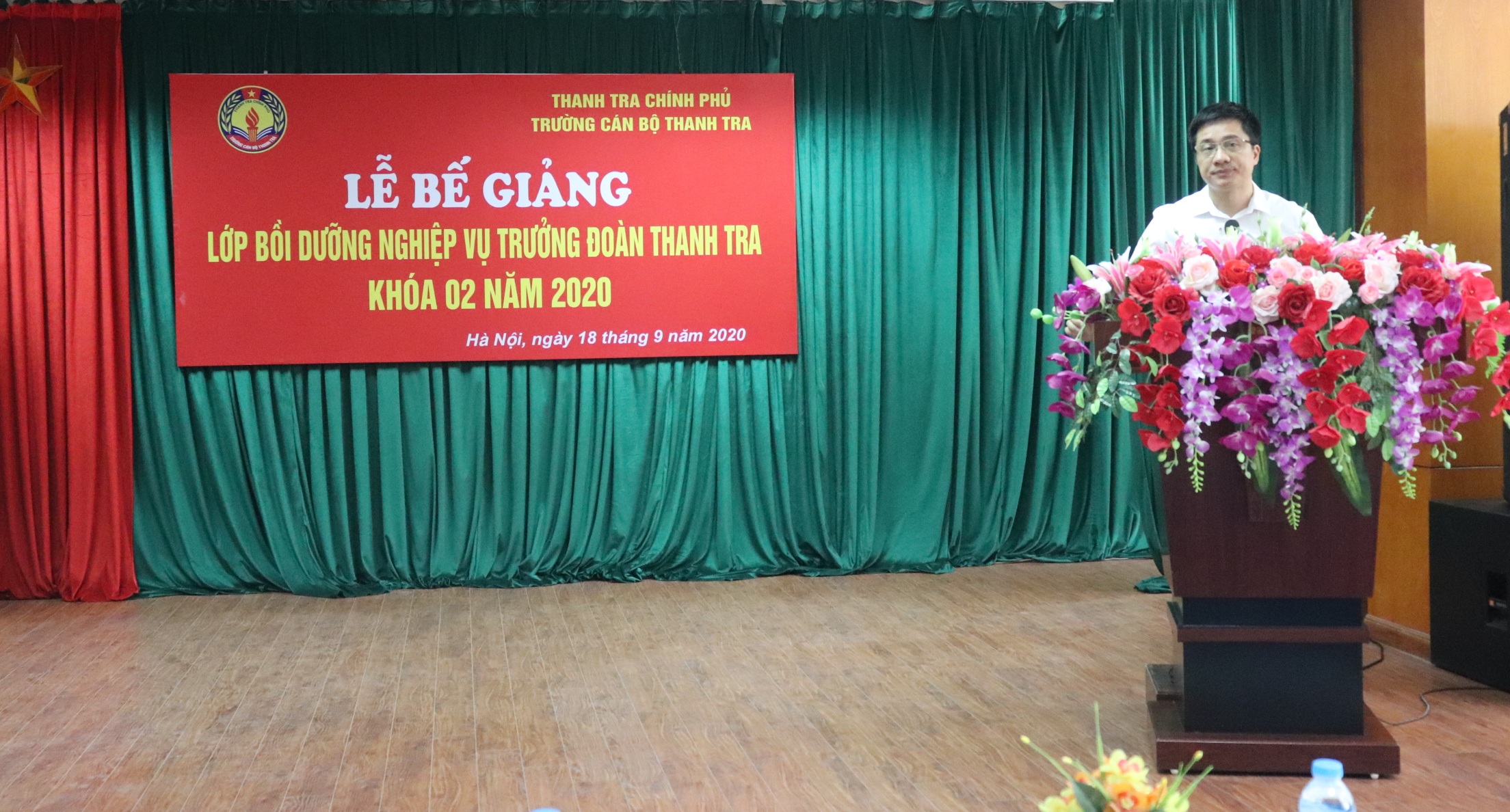 TS Trịnh Văn Toàn Phó Hiệu trưởng Trg CBTT phát biểu Bế giảng khóa học