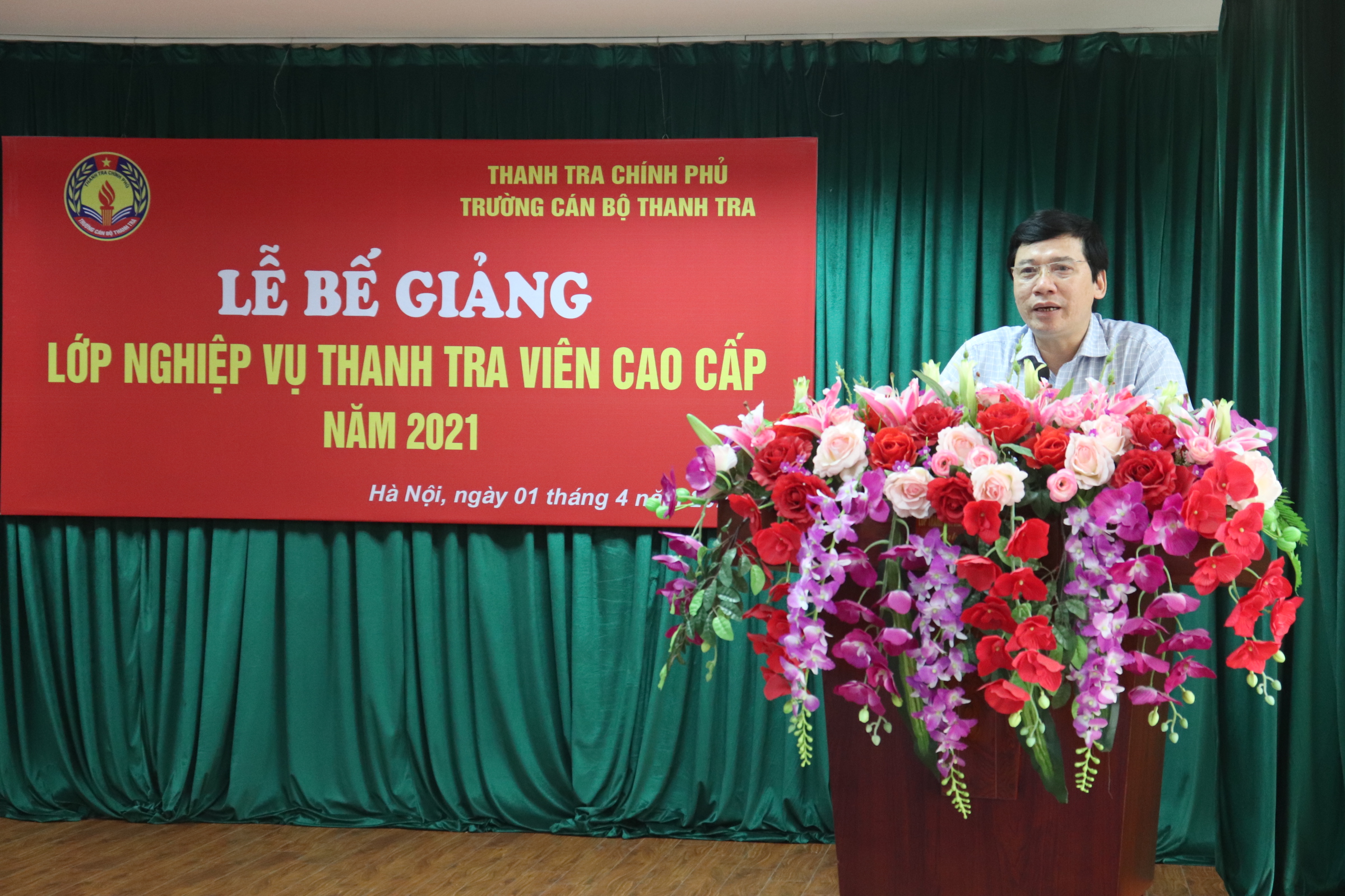 Ông Nguyễn Ngọc Bội TTVCC TPĐT VTCCB TTCP phát biểu tại lễ bế giảng