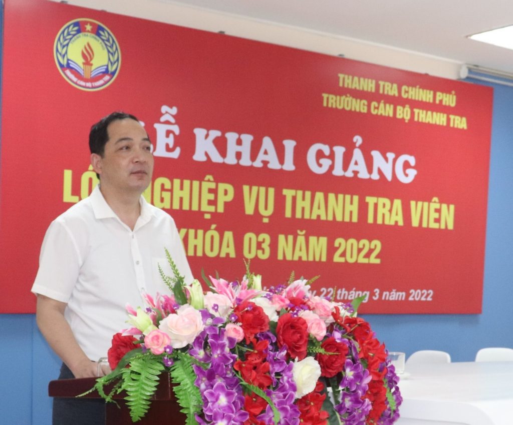 Khai giảng lớp Bồi dưỡng nghiệp vụ Thanh tra viên Khóa 03 năm 2022 cho các tỉnh, thành khu vực miền Bắc