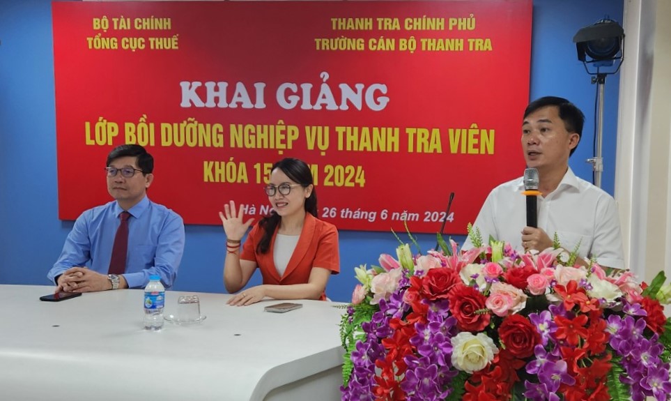 Khai giảng lớp Bồi dưỡng nghiệp vụ Thanh tra viên Khóa 15 năm 2024 theo hình thức học trực tuyến (Online)