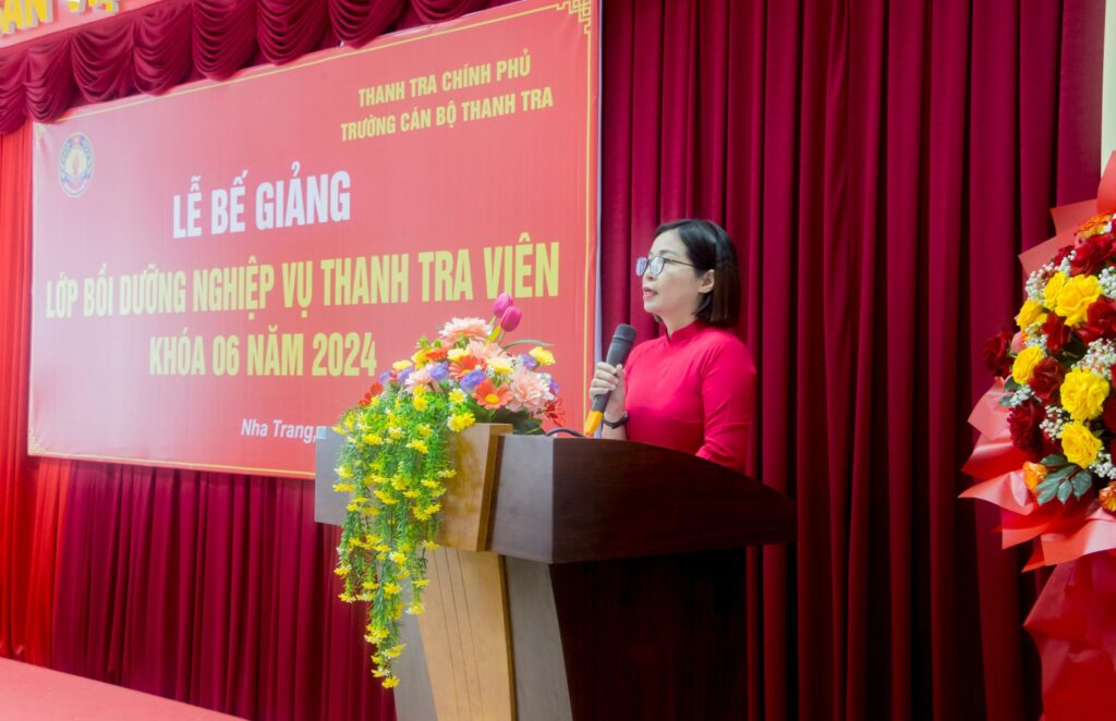 Bế giảng lớp Bồi dưỡng nghiệp vụ Thanh tra viên Khóa 06 năm 2024 tại Trung tâm Đào tạo, bồi dưỡng Nha trang