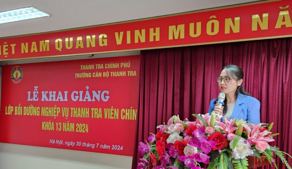 Khai giảng Lớp Bồi dưỡng nghiệp vụ Thanh tra viên chính Khóa 13 năm 2024 tại Trường Cán bộ Thanh tra