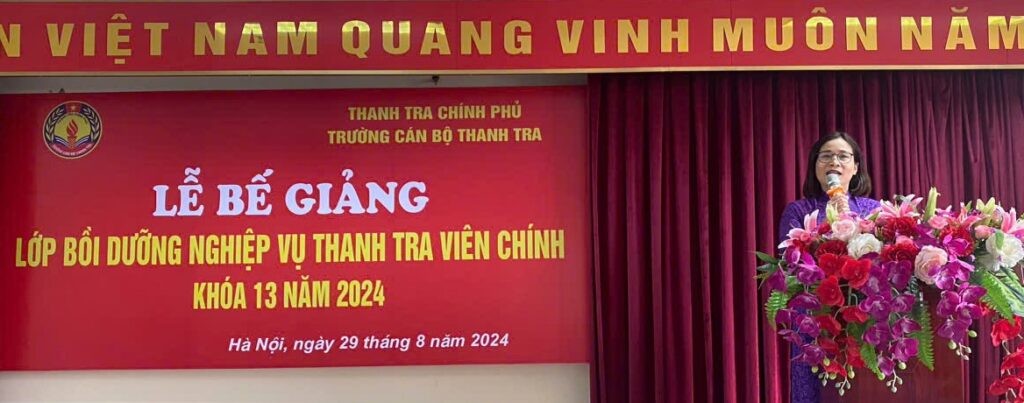 Bế giảng lớp Bồi dưỡng nghiệp vụ thanh tra viên chính Khóa 13 năm 2024