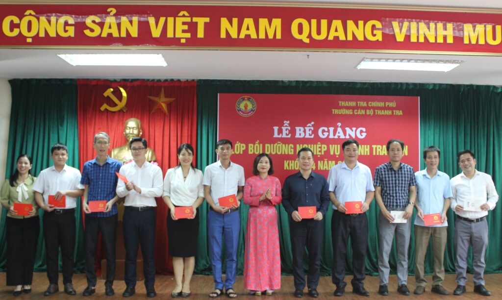 Trường Cán bộ Thanh tra tổ chức Lễ Bế giảng lớp Bồi dưỡng nghiệp vụ Thanh tra viên Khóa 14 năm 2024