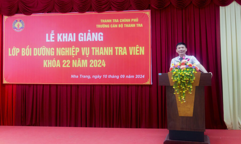 Khai giảng lớp Bồi dưỡng nghiệp vụ Thanh tra viên Khóa 22 năm 2024 tại Trung tâm Đào tạo, bồi dưỡng Nha Trang.