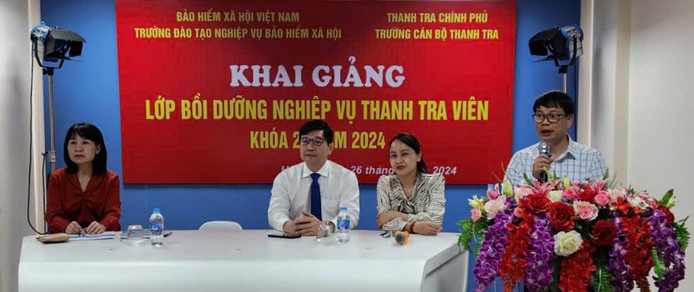 Khai giảng lớp Bồi dưỡng nghiệp vụ Thanh tra viên Khóa 25 năm 2024 cho công chức ngành Bảo hiểm xã hội