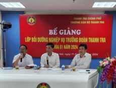 Trường Cán bộ Thanh tra tổ chức Lễ Bế giảng lớp Bồi dưỡng nghiệp vụ Trưởng đoàn Thanh tra Khóa 01 năm 2024.