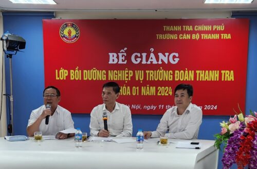 Trường Cán bộ Thanh tra tổ chức Lễ Bế giảng lớp Bồi dưỡng nghiệp vụ Trưởng đoàn Thanh tra Khóa 01 năm 2024.