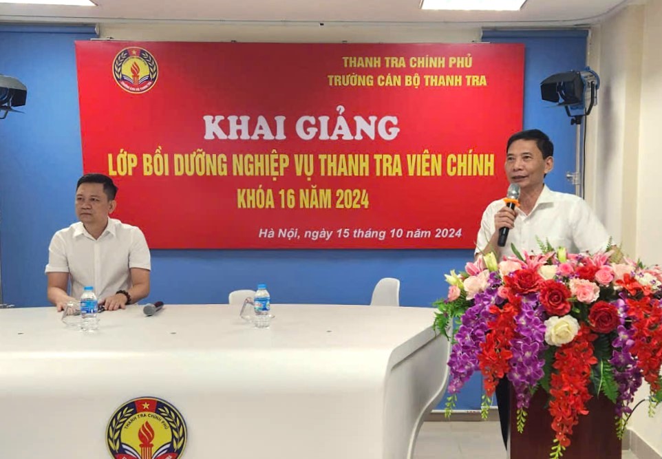 Khai giảng Lớp Bồi dưỡng nghiệp vụ Thanh tra viên chính Khóa 16 năm 2024 cho công chức ngành Thanh tra các tỉnh, thành phố khu vực Tây Nam Bộ