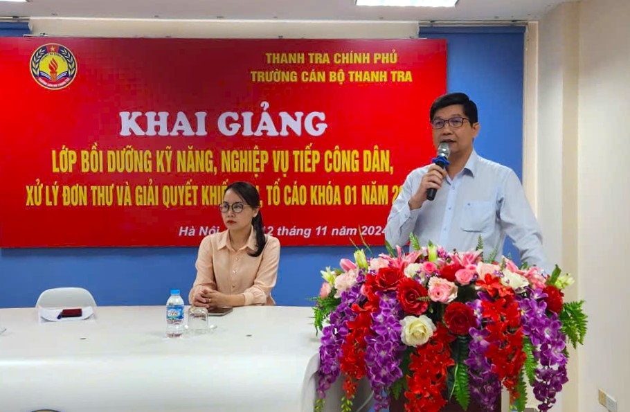 Khai giảng lớp Bồi dưỡng kỹ năng, nghiệp vụ tiếp công dân, xử lý đơn thư và giải quyết khiếu nại, tố cáo Khóa 01 năm 2024