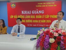 Khai giảng lớp Bồi dưỡng đối với lãnh đạo, quản lý cấp phòng và tương đương khóa 02 năm 2024