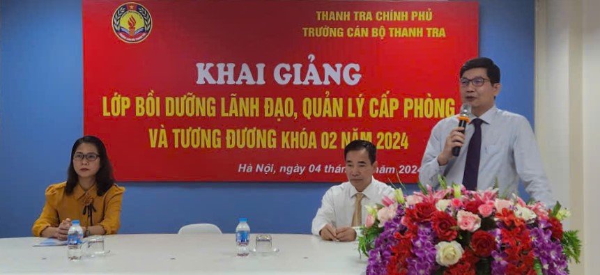 Khai giảng lớp Bồi dưỡng đối với lãnh đạo, quản lý cấp phòng và tương đương khóa 02 năm 2024