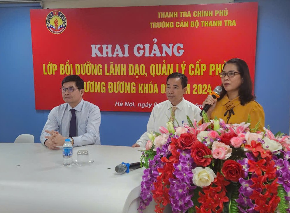 Khai giảng lớp Bồi dưỡng đối với lãnh đạo, quản lý cấp phòng và tương đương khóa 02 năm 2024