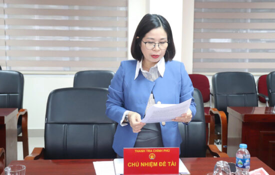 Hội nghị tư vấn tuyển chọn đề tài cấp bộ năm 2026 - 2027 “Hoàn thiện chính sách, pháp luật về khen thưởng và bảo vệ người tố cáo, kiến nghị, phản ảnh về tham nhũng lãng phí, tiêu cực”